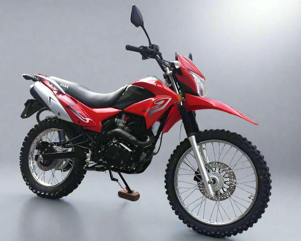 Pro Hawk-X 250cc Dual Sport Motorcycle | 5-Speed Manual Transmission Red