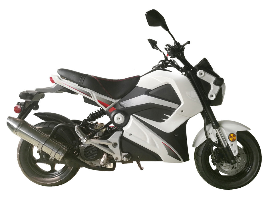 Slash 50 Moped Scooter 49cc Bike - PMZ50-M3 Metallic White