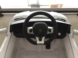 Lamborghini Aventador LP700-4 Electric Toy Car 6V - White - Steering