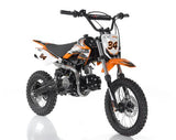 Semi Automatic Apollo 110cc Motocross Dirt Bike - Orange