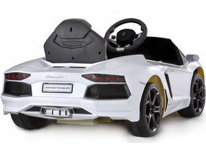 Lamborghini Aventador LP700-4 Electric Toy Car 6V - White - Back