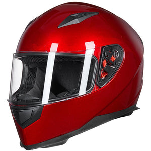 Lightweight Full Face Street Bike Motorcycle Helmet- Red