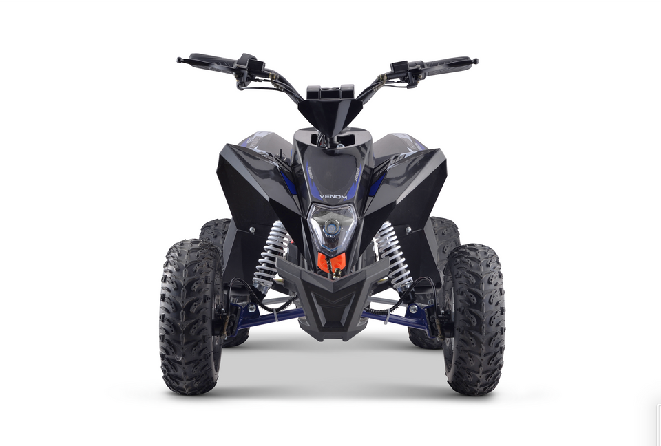 Electric Mid-Size ATV 1300 Watts - Black - Front View