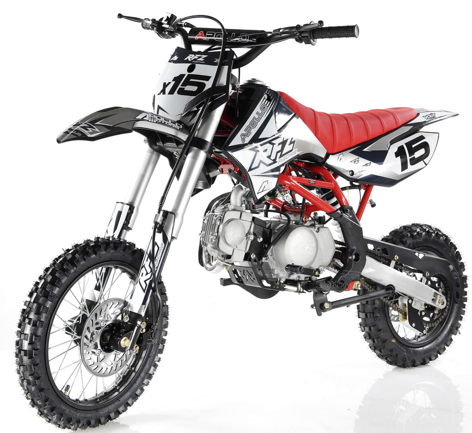 Apollo RFZ Motocross 125cc Dirt Bike Sport - 4-Speed Manual DB-X15 - Red