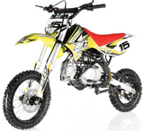 Apollo RFZ Motocross 125cc Dirt Bike Sport - 4-Speed Manual DB-X15 - Yellow