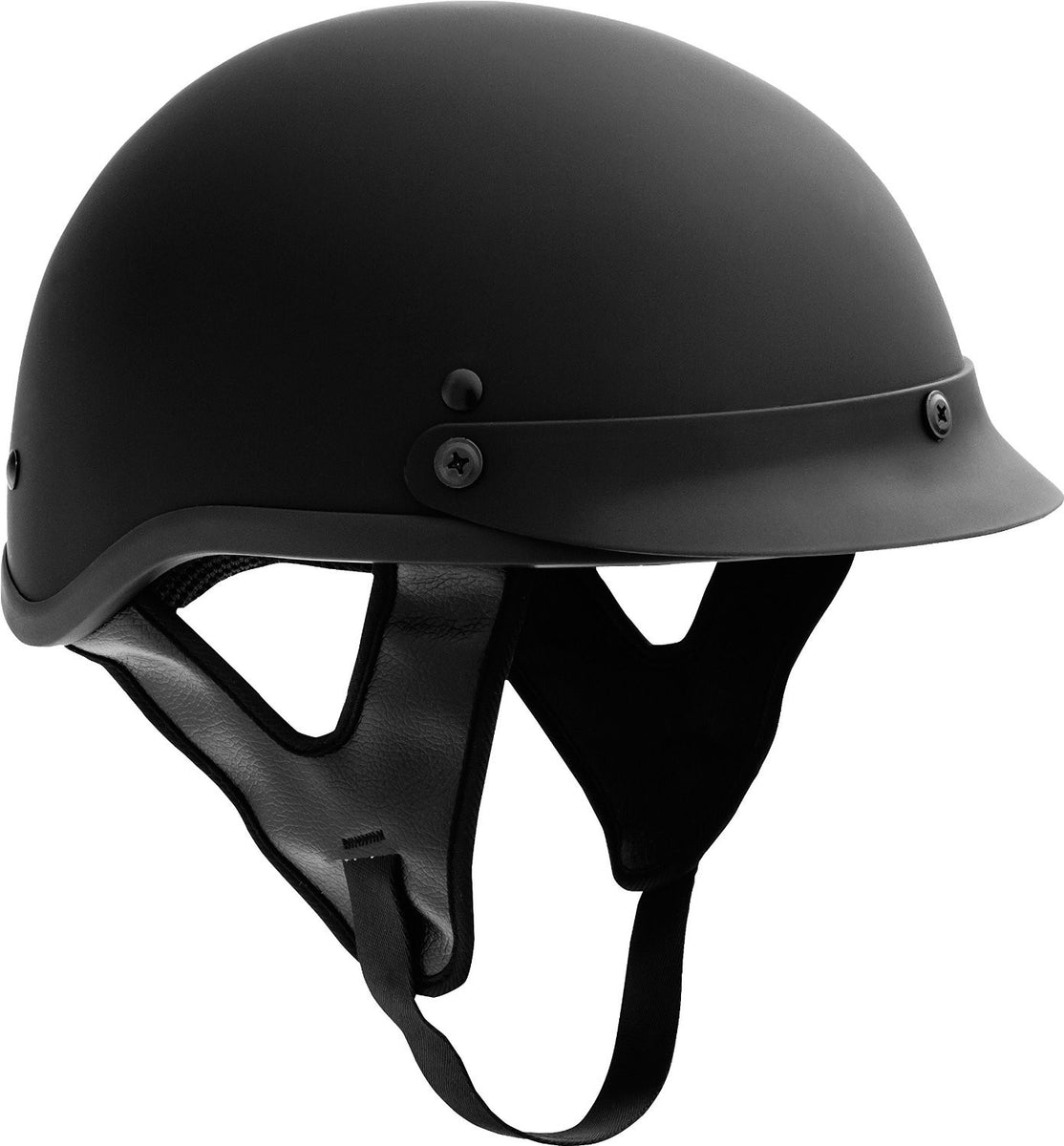 Fuel Helmets Sh-hhfl65 HH Series Half Helmet Flat Black Medium