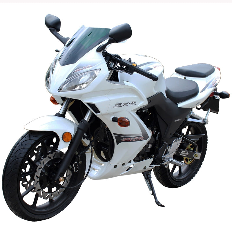 Premium 250cc SXR Full-Size Motorcycle Super Pocket Bike White