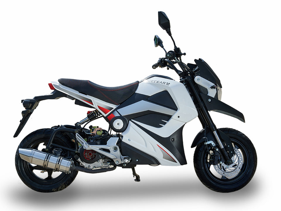  Moped Scooter 49cc Bike - IceBear Evader 50 - White