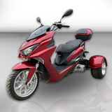 Trifecta 150cc Trike Scooter - Automatic Transmission - Street Legal - PST150-2 Red