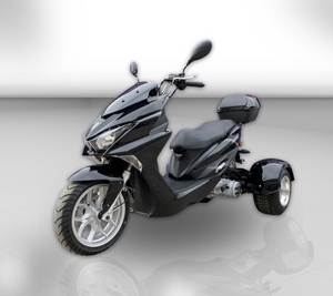 Trifecta 150cc Trike Scooter - Automatic Transmission - Street Legal - PST150-2 Black