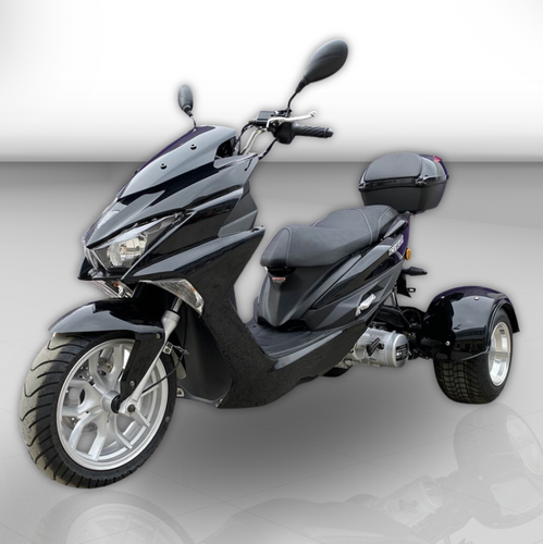 Trifecta 50cc Trike Scooter - Automatic Transmission - Street Legal - PST50-2 Black