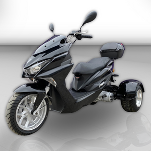 Trifecta 50cc Trike Scooter - Automatic Transmission - Street Legal - PST50-2 Black