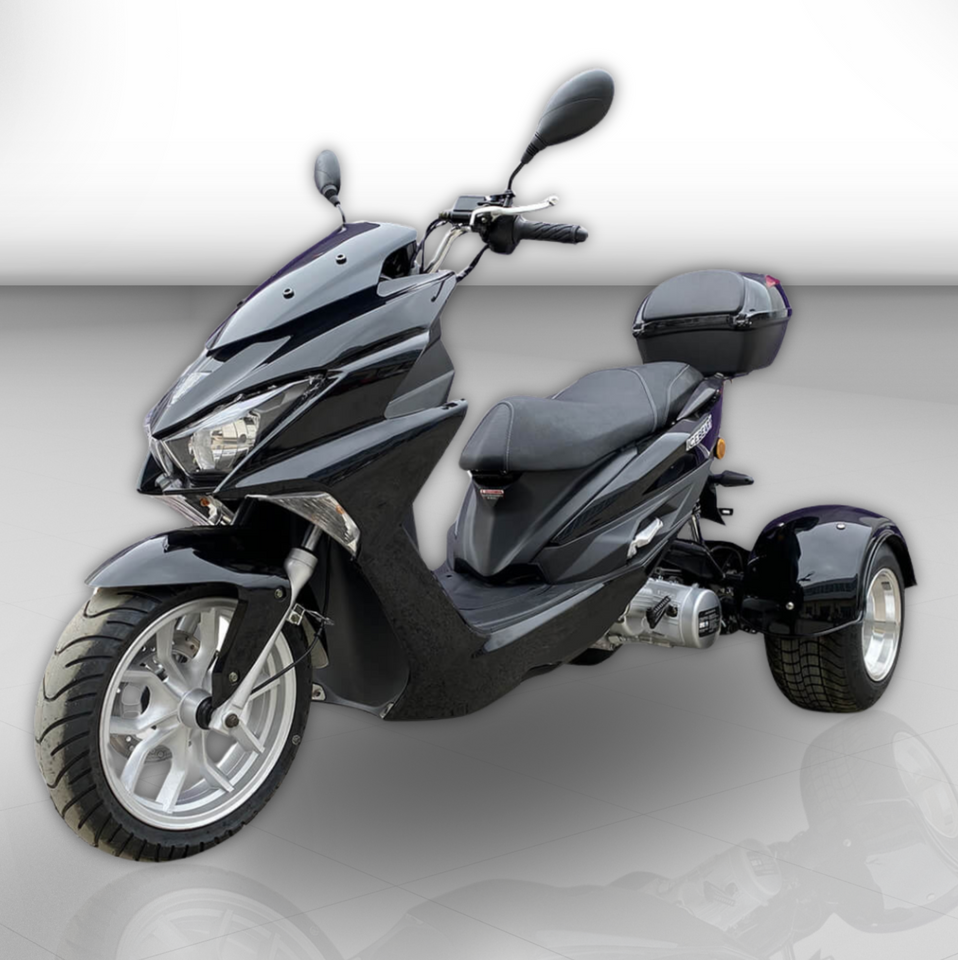 Trifecta 50cc Trike Scooter - Automatic Transmission - Street Legal - PST50-2 Black