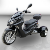 Trifecta 50cc Trike Scooter - Automatic Transmission - Street Legal - PST50-2 Black