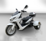 Trifecta 50cc Trike Scooter - Automatic Transmission - Street Legal - PST50-2 White