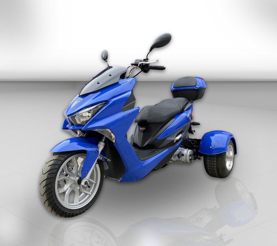 Trifecta 150cc Trike Scooter - Automatic Transmission - Street Legal - PST150-2 Blue