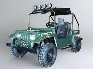 Venom Safari Electric Mini Jeep | 3000W 60V | Full-Size Army Green
