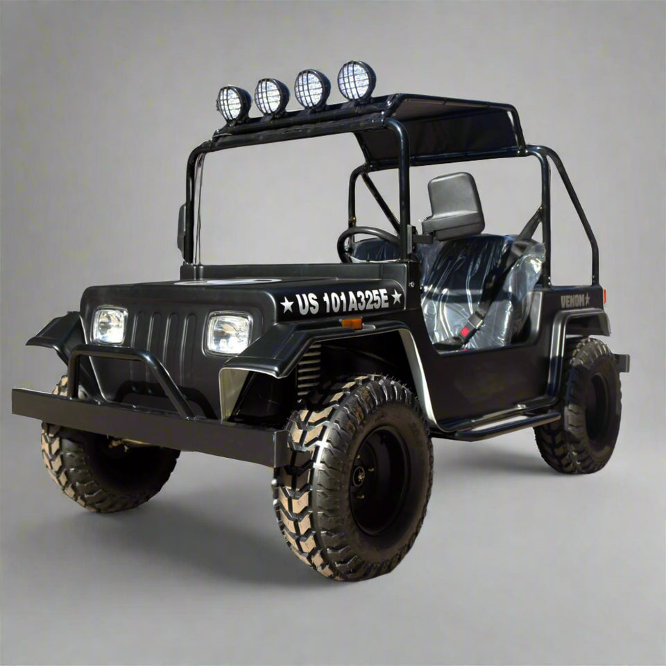 Venom Safari Electric Mini Jeep | 3000W 60V | Full-Size Black