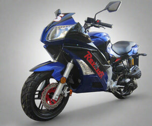 Roma 150cc Automatic Motorcycle - Street Legal Blue