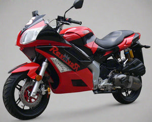 Roma 150cc Automatic Motorcycle - Street Legal Red Black