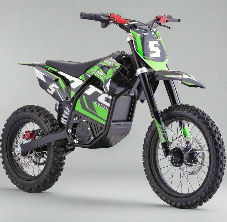 MotoTec Pro 2000W Electric Dirt Bike | 60V Lithium Powered Green