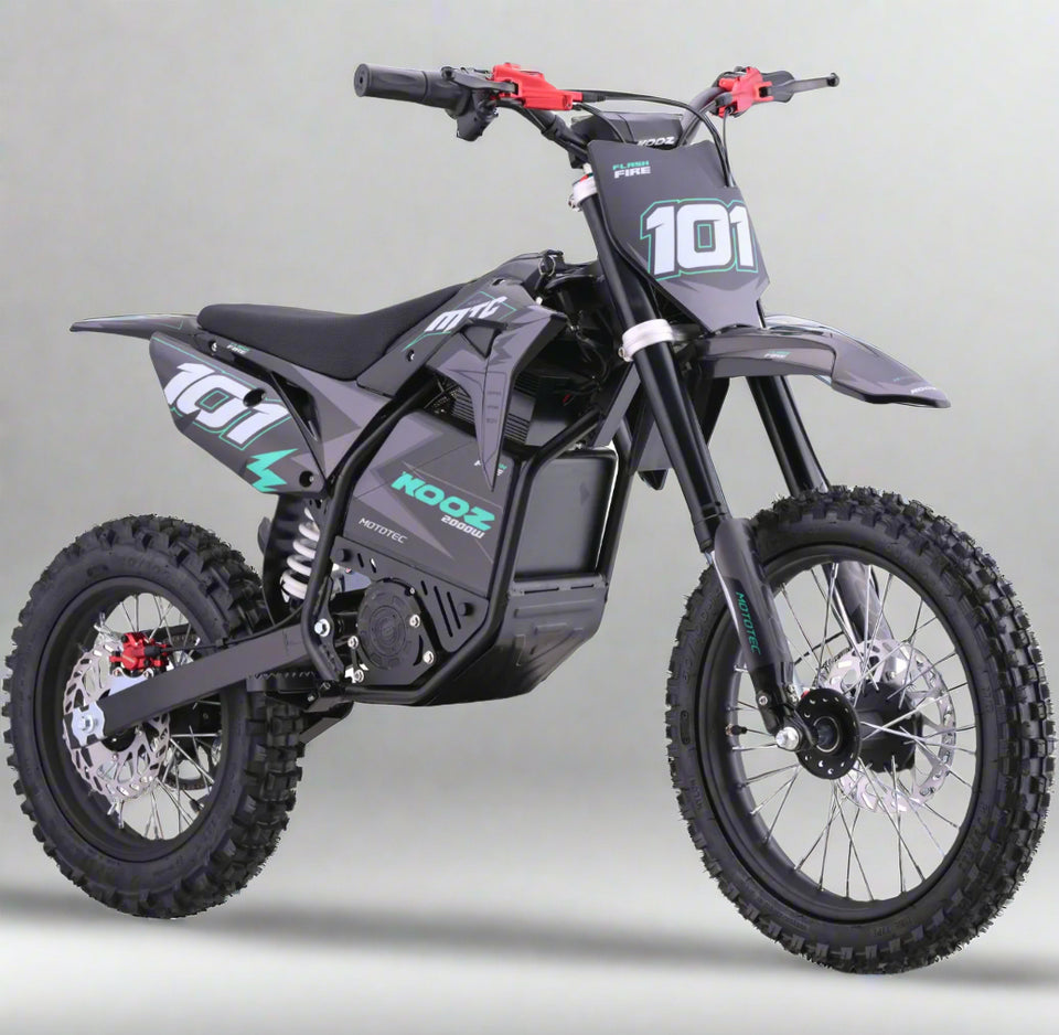 MotoTec Pro 2000W Electric Dirt Bike | 60V Lithium Powered Shadow Blue
