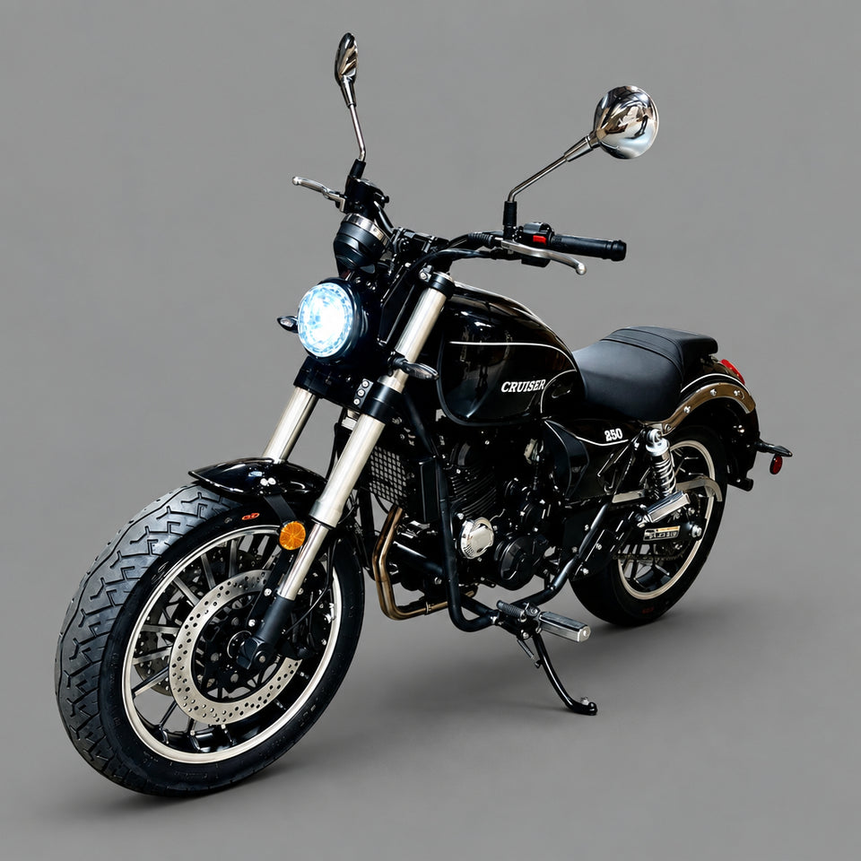 Boom Cruiser 250cc Chopper | EFI Fuel-Injected - BD250-7 Black