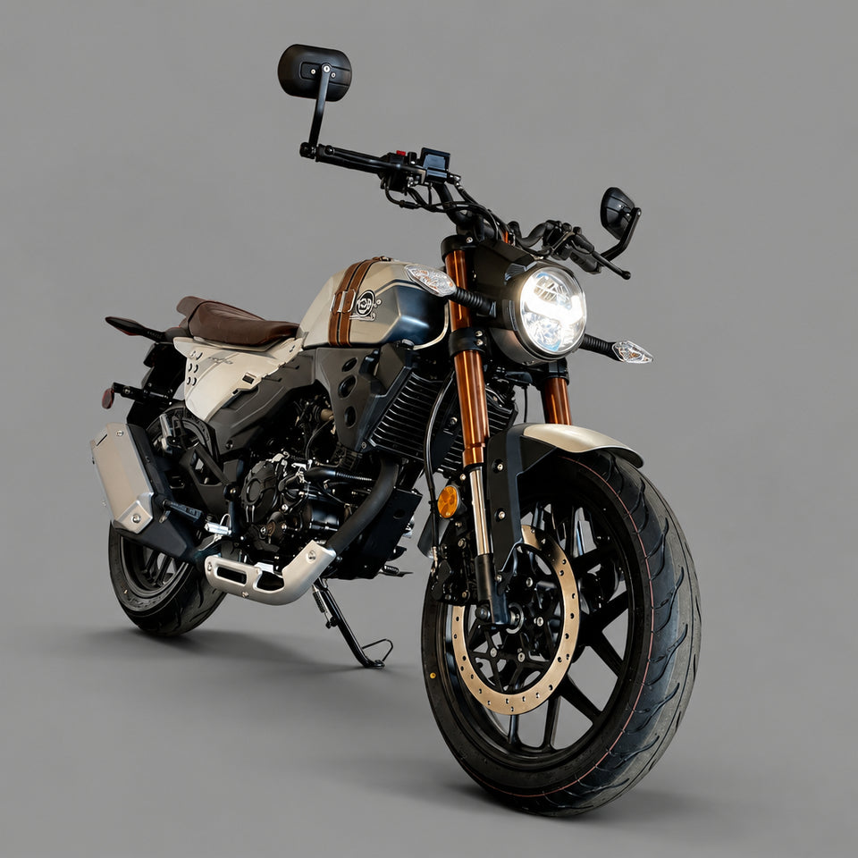 KPM200 Lifan 200cc Retro Motorcycle | EFI Fuel-Injected | KP Master LF200-3B Blue 2-Year Warranty (Included)