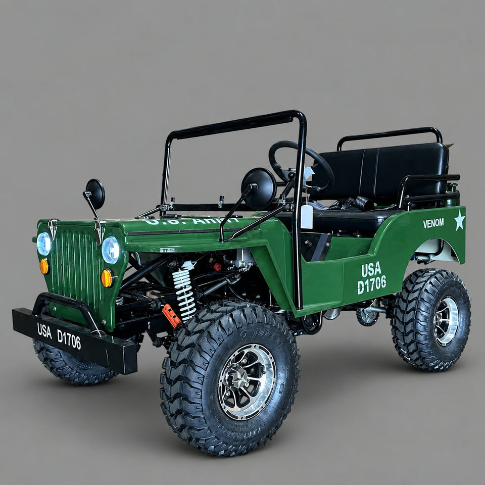 Venom 125cc Mini Jeep | Willys Edition | 3-Speed | Off Road
