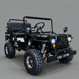 Venom 125cc Mini Jeep | Willys Edition | 3-Speed | Off Road Black