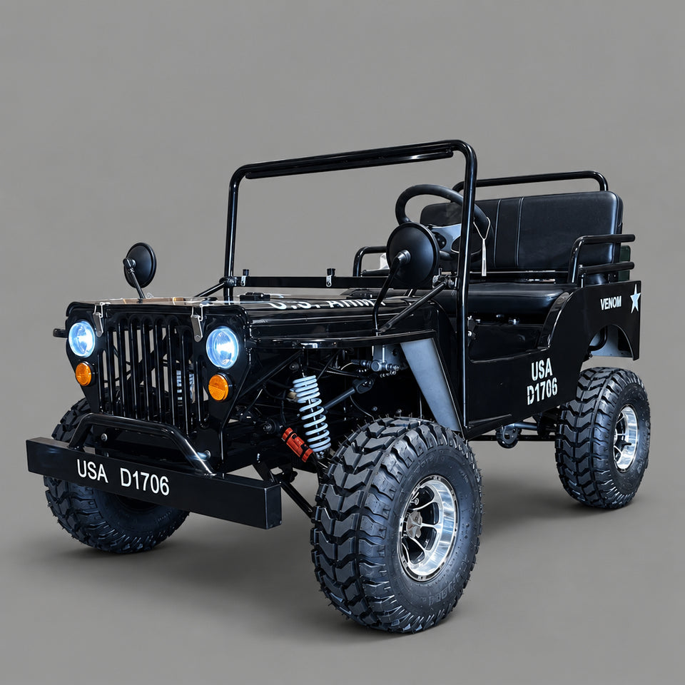 Venom 125cc Mini Jeep | Willys Edition | 3-Speed | Off Road