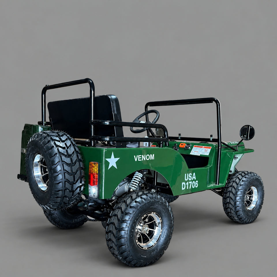 Venom 125cc Mini Jeep | Willys Edition | 3-Speed | Off Road