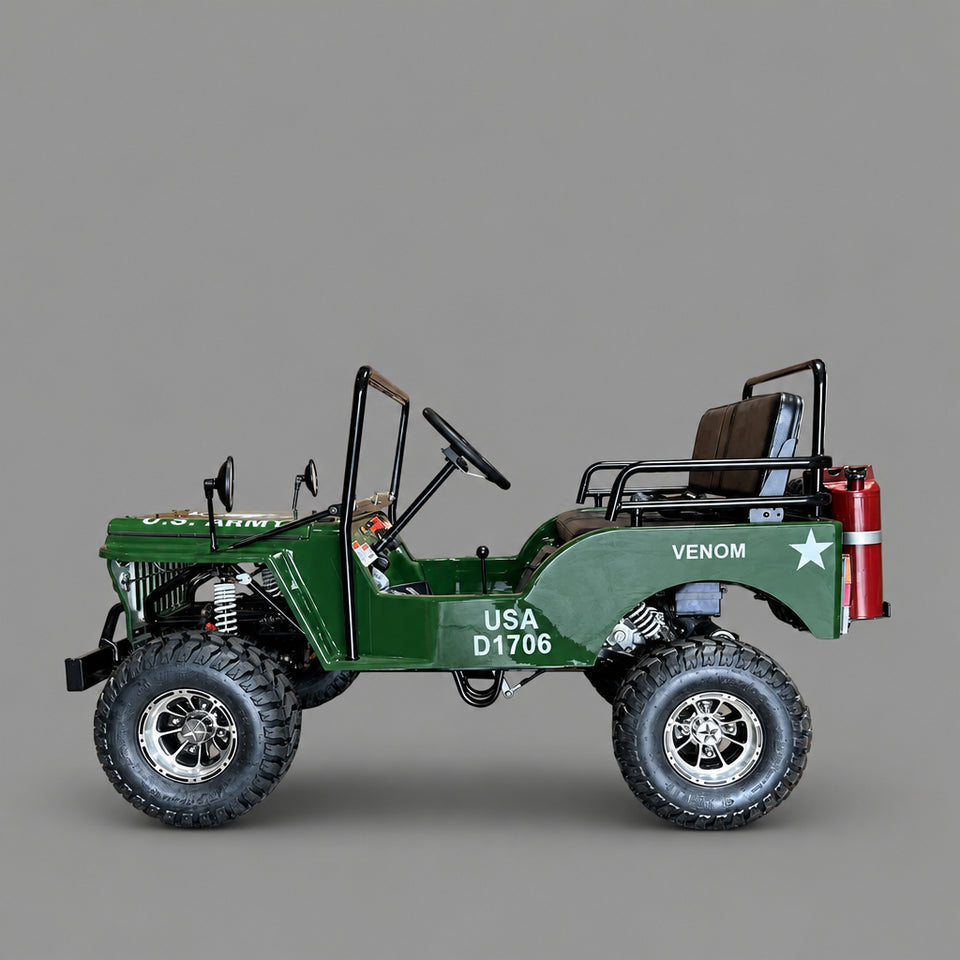 Venom 125cc Mini Jeep | Willys Edition | 3-Speed | Off Road