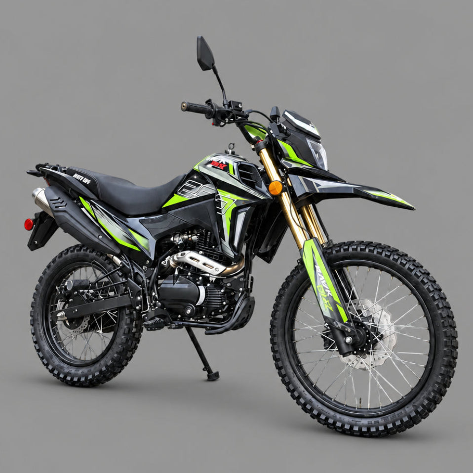 Elite Hawk DLX 250cc EFI Dirt Bike | 5-Speed Manual | Street Legal Green