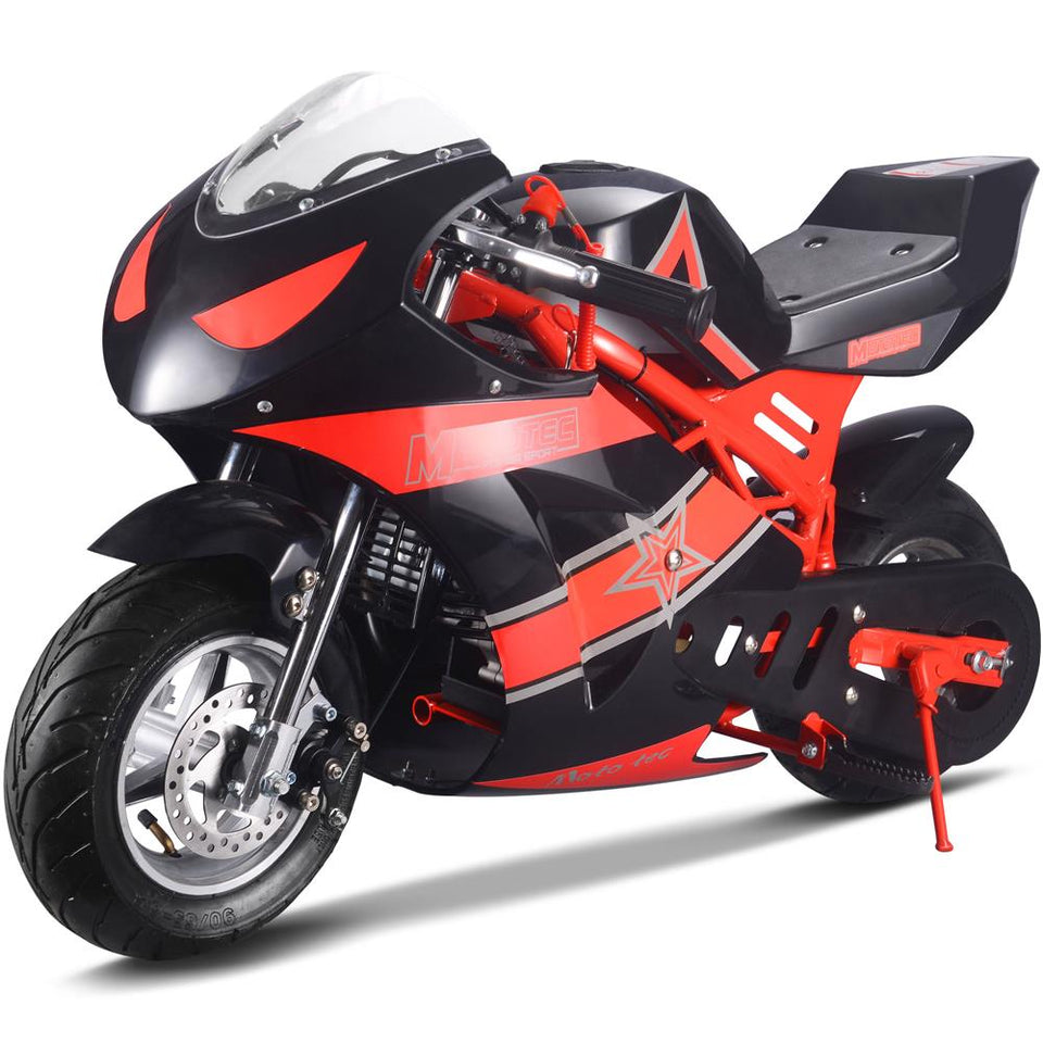 MotoTec 49cc Kids Gas Mini Chopper Motorcycle Black Age 13+ – Way