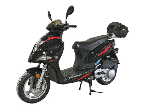 IceBear Falcon 150cc Moped Scooter - PMZ150-15 Black