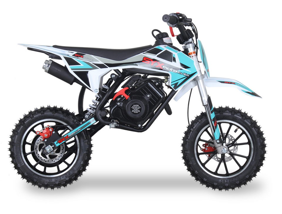 SYX MOTO Holeshot ES 50cc Electric Start Mini Dirt Bike, Red