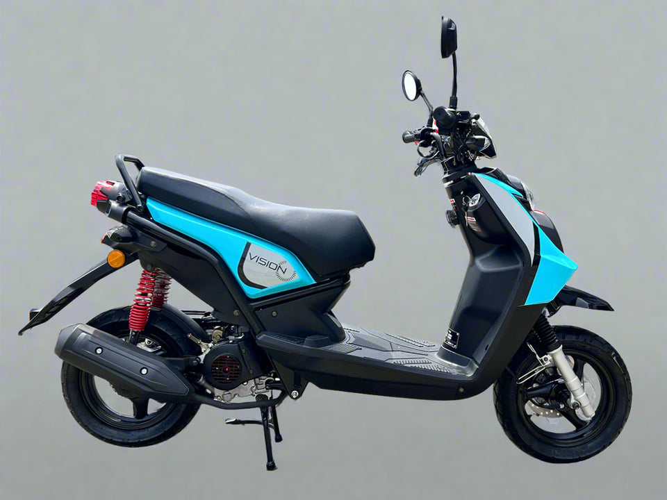 Icebear Vision 50cc Moped Scooter Street Legal - PMZ50-17 Blue