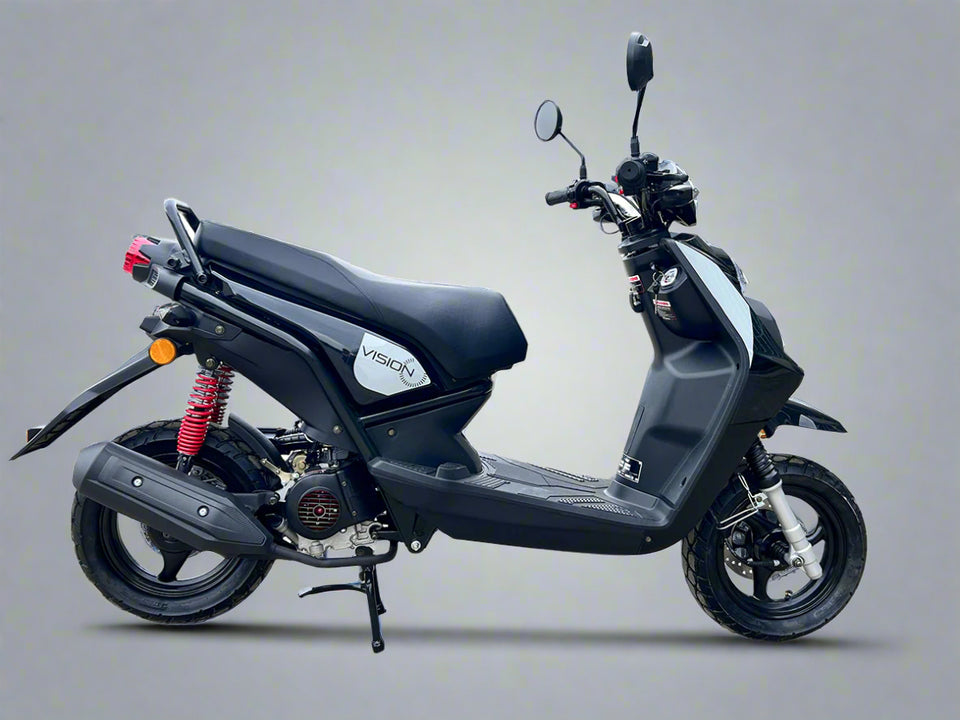 Icebear Vision 50cc Moped Scooter Street Legal - PMZ50-17 Black