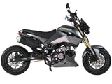 PMZ125-1 icebear fuerza 125cc motorcycle side view grey