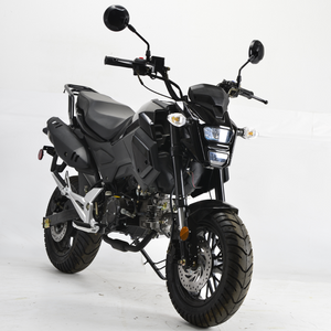 2018 Grom Clone Baodiao SR6 125cc Motorcycle BD125-8 BD125-10 BD125-15 BD125-11 GT Generation II black front view 