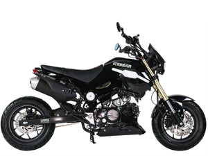 Black PMZ125-1 icebear motorcycle for cheap. 125cc
