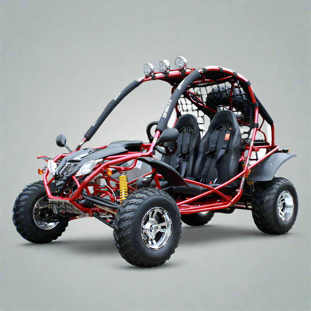 Captain 200cc Full Size Go Kart DF200GKA - Automatic + Reverse Red
