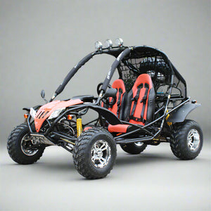 Captain 200cc Full Size Go Kart DF200GKA - Automatic + Reverse Black Orange