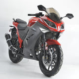 Boom Ninja GT 125cc Motorcycle - Red - Side View