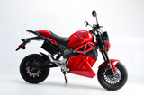  Brushless 72V Electric Motorcycle  - Red - Middle View