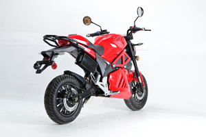  Brushless 72V Electric Motorcycle  - Red - Side View