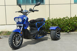 Boom Ruckus 50cc Trike Scooter - BD50QT-3ATW Blue