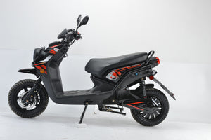 Boom 2000w 72v Electric Moped Scooter BD576Z side view black