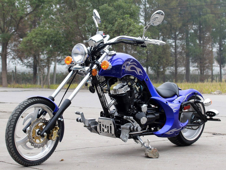 DongFang DF250RTF 250cc Mini Chopper Motorcycle blue